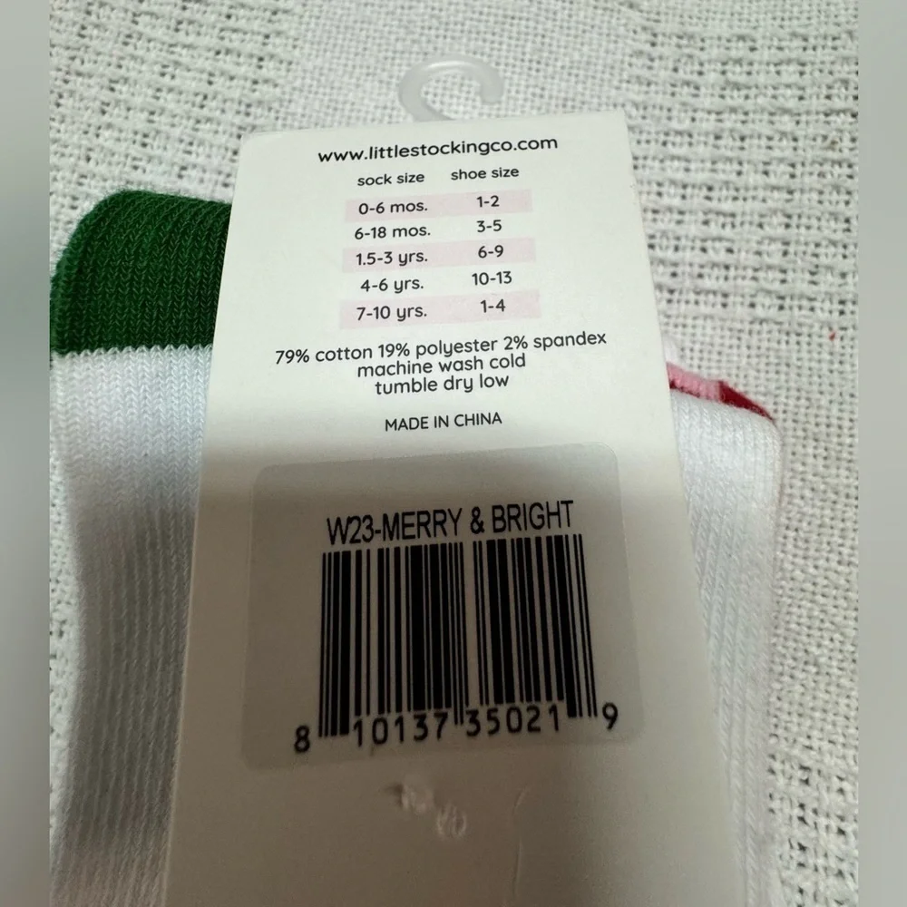 little STOCKING Merry & Bright Knee High Sock 3-Pack